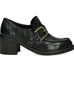 New Mocassins A Talons Patrizia Cuir Kaki Femme Mocassins
