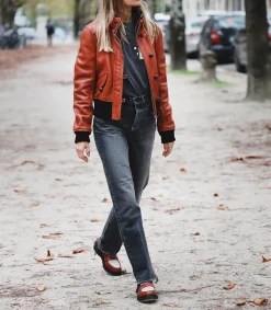 New Mocassins En Cuir Classic Type 5 Femme Mocassins