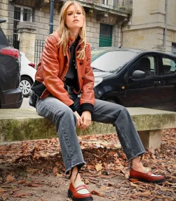 New Mocassins En Cuir Classic Type 5 Femme Mocassins