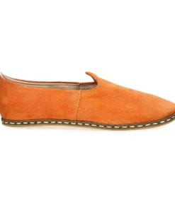 Discount Mocassins Classique Homme Cuir Suede Mandarine Homme Mocassins