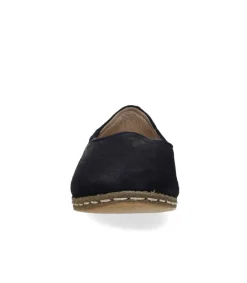 Hot Mocassins Classique Cuir A Poils Bleu Nuit Femme Mocassins