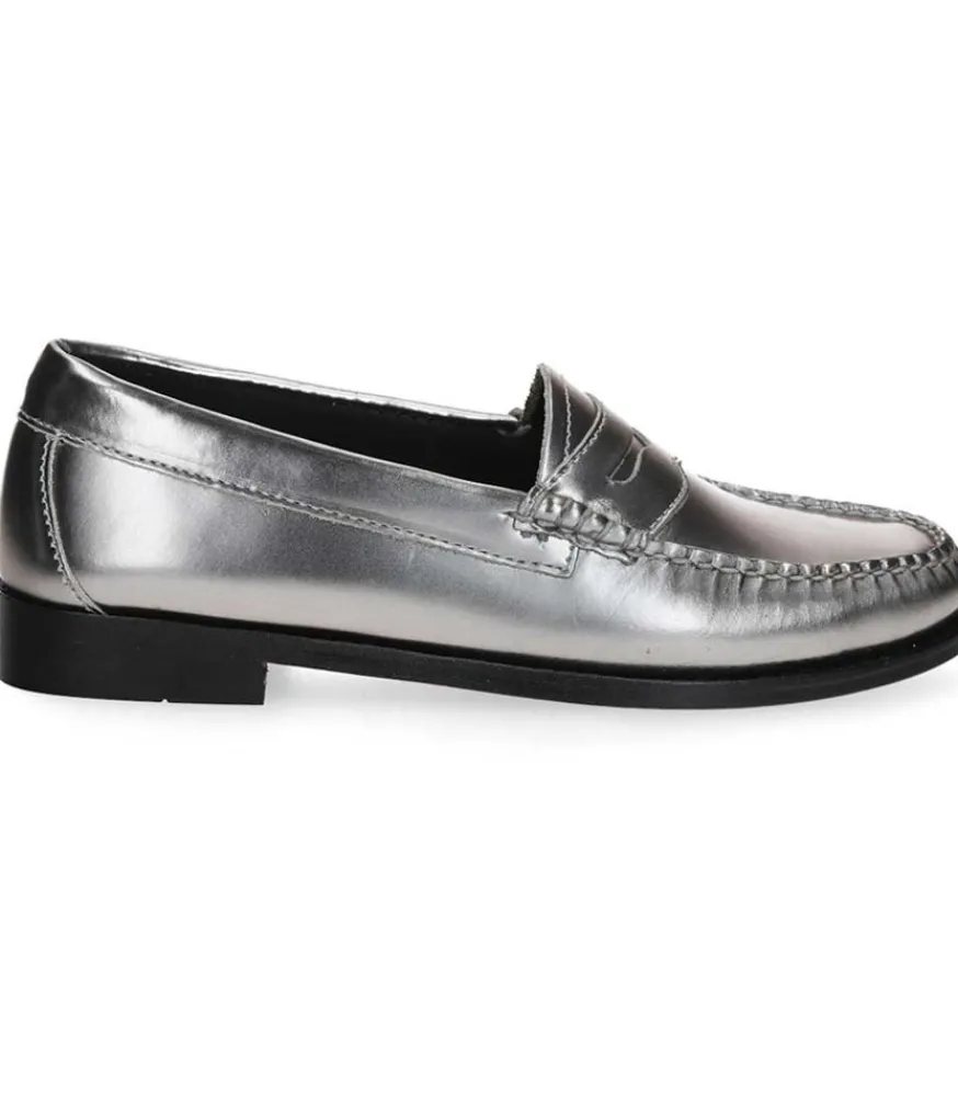 Best Mocassins Weejun Penny Loafer Argent Femme Mocassins