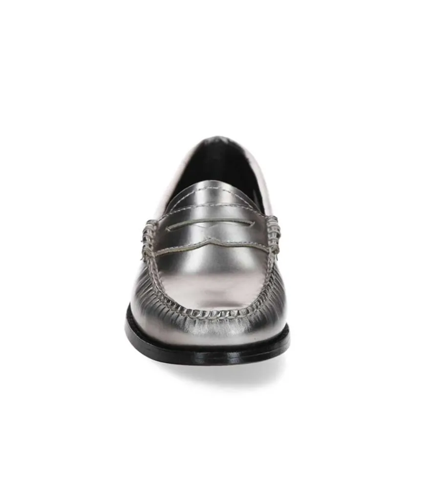 Best Mocassins Weejun Penny Loafer Argent Femme Mocassins