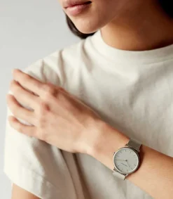 Montre 10.05 Cadran Rond Argente - 2 Bracelets Femme Montres