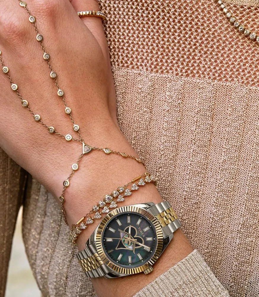 Best Montre X Jacquie Aiche Black Mother Of Pearl Femme Montres