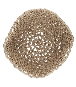 Outlet Panier Guipure 100% Papier Recycle Naturel Rangements