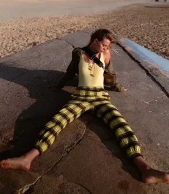 Online Pantalon A Carreaux Brooklyn Femme Bas