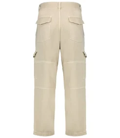 New Pantalon Cargo Homme En Denim Terence Ecru Homme Pantalons