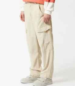 New Pantalon Cargo Homme En Denim Terence Ecru Homme Pantalons