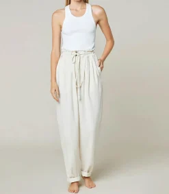 Sale Pantalon Cuba Libre Lin Naturel Femme Bas