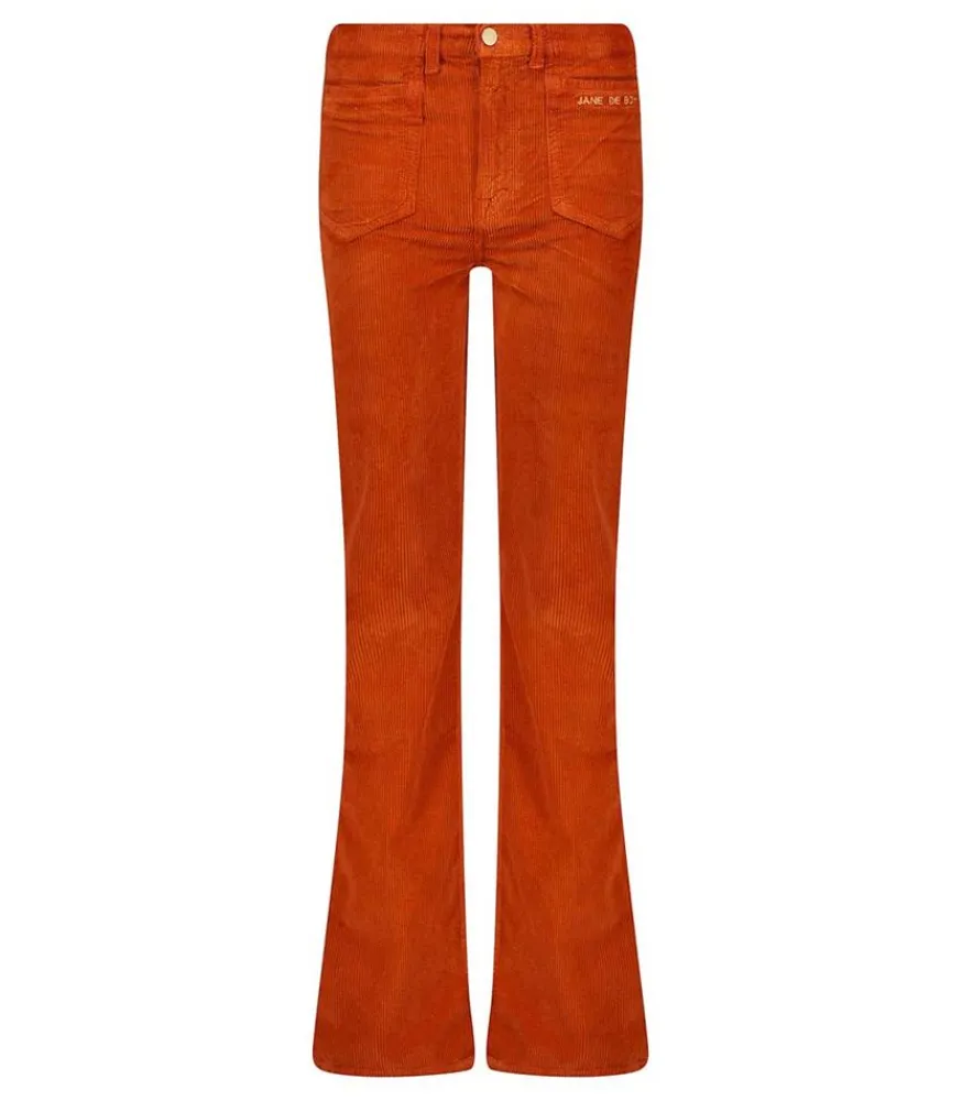 Online Pantalon En Velours Cotele Dylan Rust Femme Bas