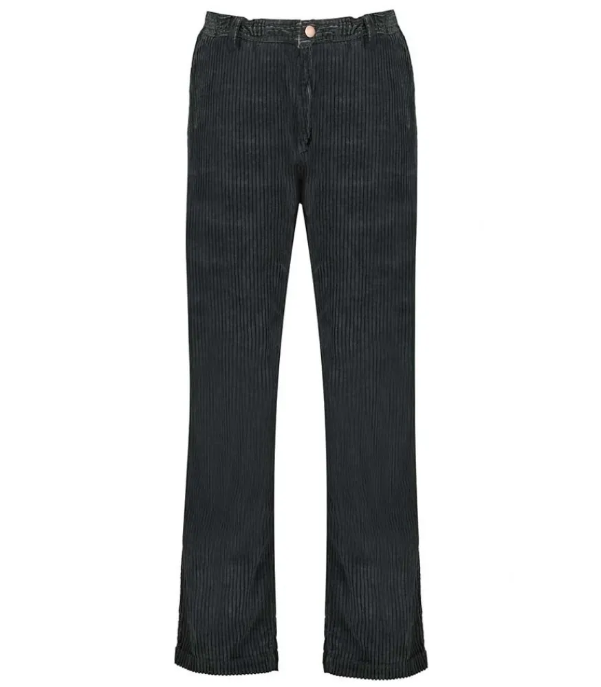 Online Pantalon En Velours Cotele Funky Loose Caviar Femme Bas