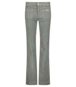 New Pantalon Flare En Velours Cotele Ryley Galet Femme Bas