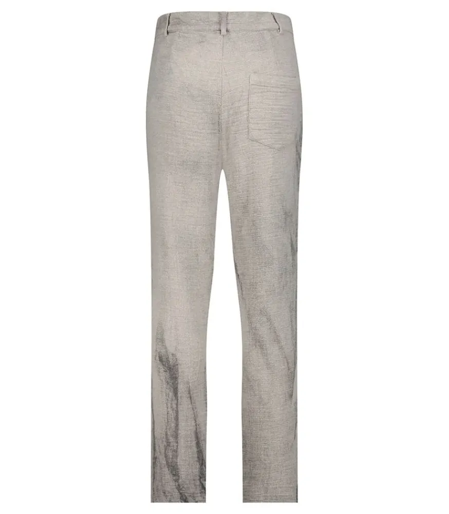 Discount Pantalon Homme Front Pockets Hand Dyed Gris Homme Pantalons
