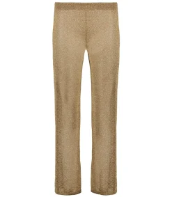 Sale Pantalon Lurex Large Gold Femme Bas