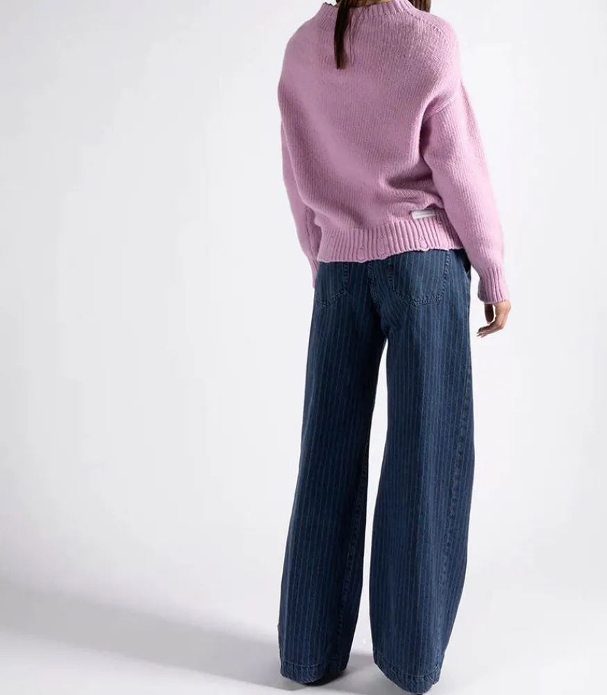 New Pantalon Ottavia Palazzo Bleu Femme Bas