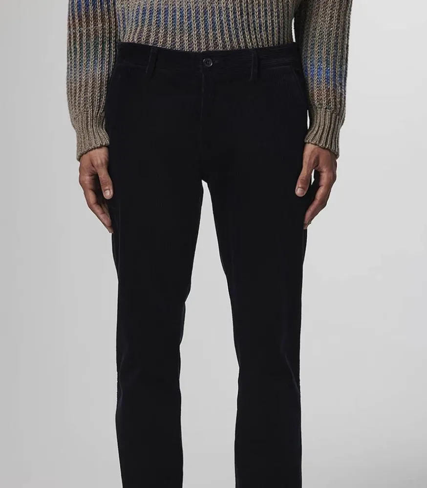 Outlet Pantalon Pour Homme Karl En Velours Navy Blue Homme Pantalons