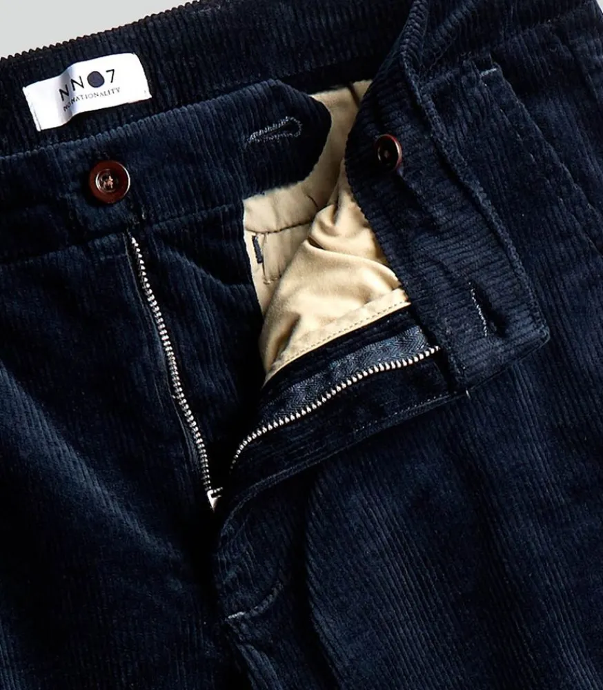 Outlet Pantalon Pour Homme Karl En Velours Navy Blue Homme Pantalons