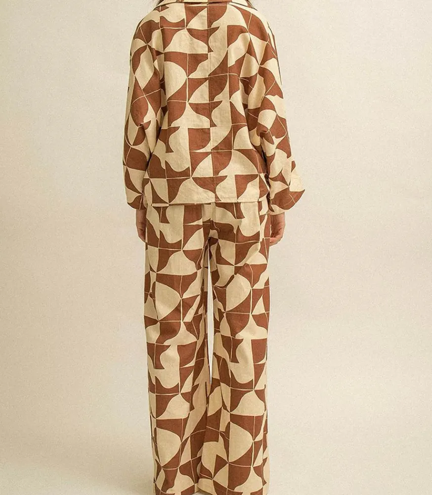 New Pantalon Tamara Imprime Seventies Femme Bas