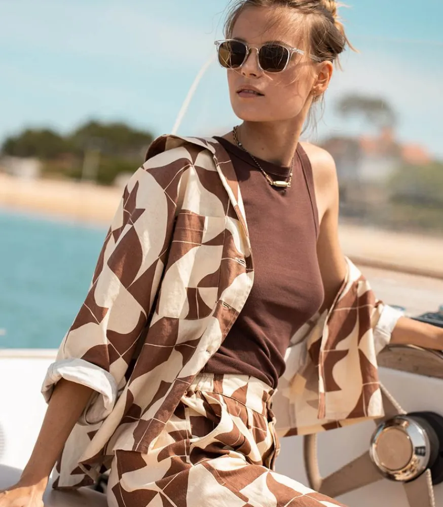 New Pantalon Tamara Imprime Seventies Femme Bas