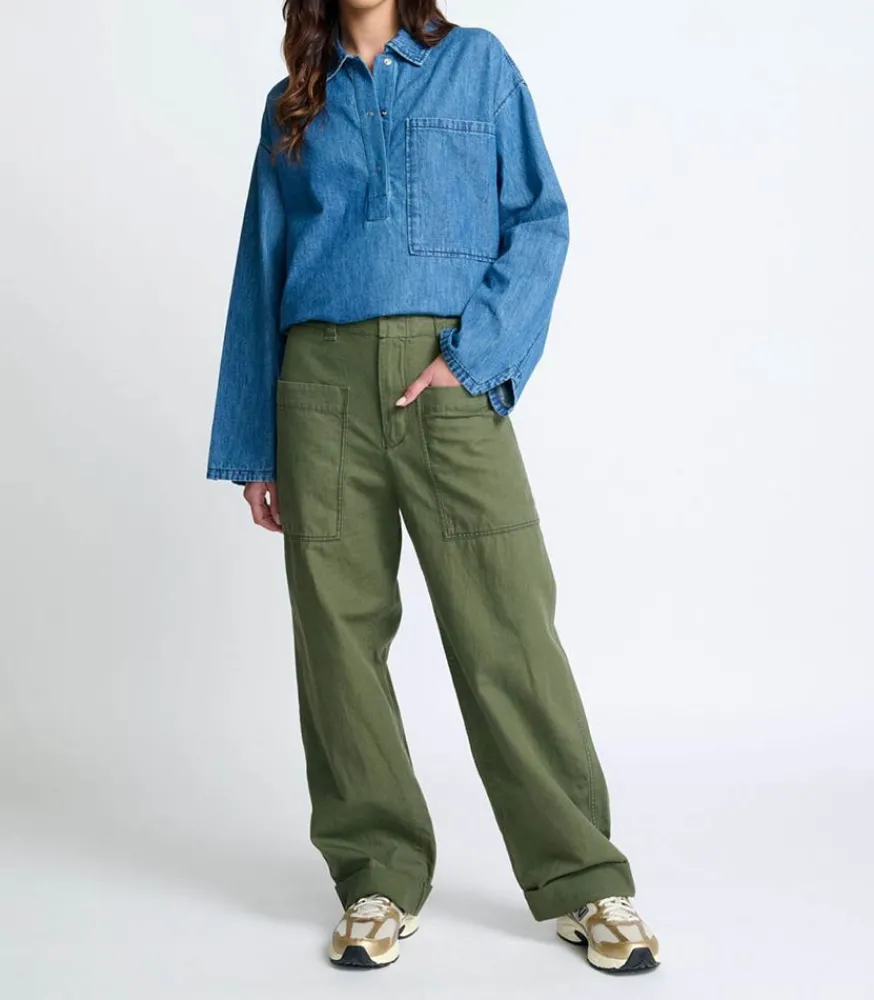 Discount Pantalon Wideleg Wendy Kaki Soul Femme Bas