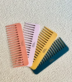 New Peigne Demelant Jaune Safran Femme Accessoires Cheveux