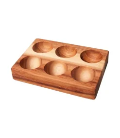 Plateau 6 Oeufs En Bois D'Acacia Plateaux & Planches