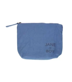 Pochette Zippee Toile Bleu X Jane De Boy Femme Pochettes