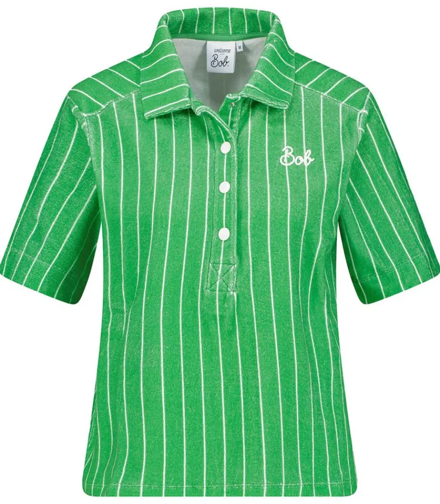 Online Polo Arcachon Green Garden Stripes Femme Hauts