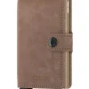 New Porte-Carte Miniwallet Vintage Taupe Femme Petite Maroquinerie