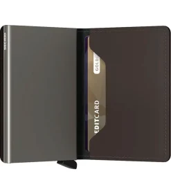 New Porte-Carte Slimwallet Matte Truffle Femme Petite Maroquinerie
