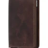 Hot Porte-Carte Slimwallet Vintage Chocolate Femme Petite Maroquinerie