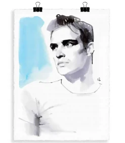 Online Portrait B6 Marlon Brando 56 X 76 Cm Affiches & Tableaux