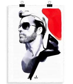 Online Portrait G3 George Michael 56 X 76 Cm Affiches & Tableaux
