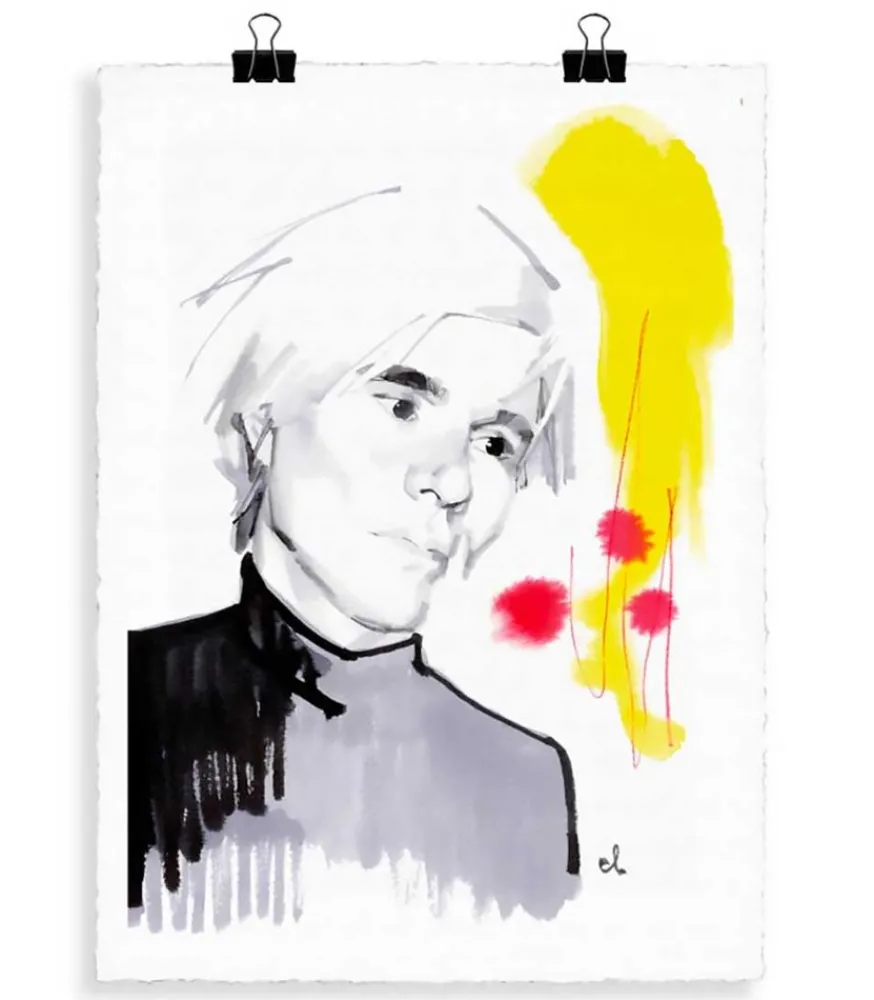Online Portrait W1 Andy Warhol 56 X 76 Cm Affiches & Tableaux