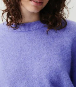 New Pull Col Bateau Vitow Iris Chine Femme Mailles & Sweats