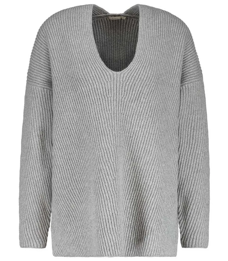 Outlet Pull Col V Manches Longues Maille Femme Mailles & Sweats