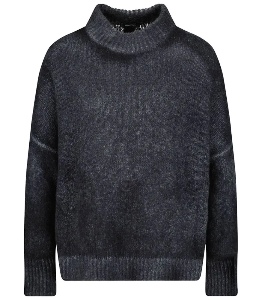 Hot Pull En Cachemire Et Soie Nero Femme Mailles & Sweats