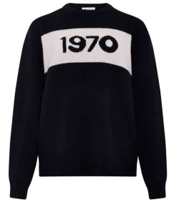 Sale Pull Oversized 1970 Merinos Noir Femme Mailles & Sweats