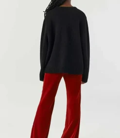 Sale Pull Oversized 1970 Merinos Noir Femme Mailles & Sweats