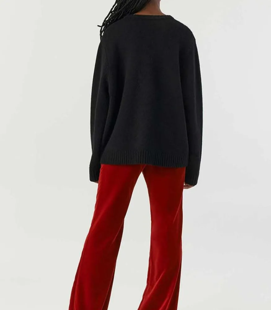 Sale Pull Oversized 1970 Merinos Noir Femme Mailles & Sweats