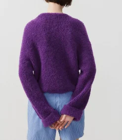 Outlet Pull Zolly Aubergine Chine Femme Mailles & Sweats