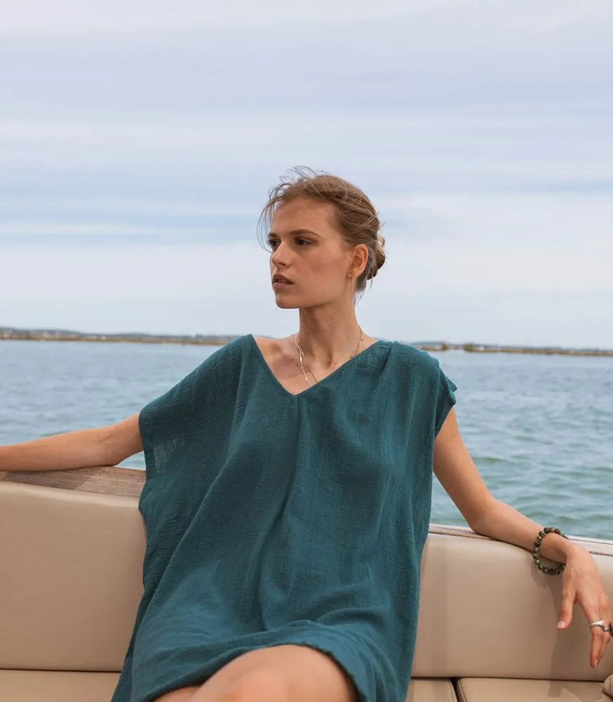 Discount Robe Courte Alexandrie Emeraude X Jane De Boy Femme Robes