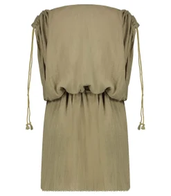 Sale Robe Courte Alexandrie Khaki Femme Robes