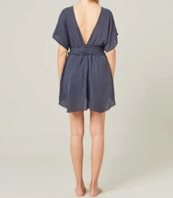 Discount Robe Courte Empire Bleu Marine Femme Robes