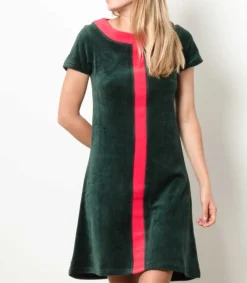 New Robe Diana Vert Fonce & Rouge Femme Robes