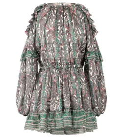 Sale Robe Imprimee Gabinia Ecru Femme Robes