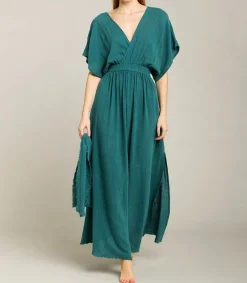 Robe Longue Empire Emeraude Femme Robes