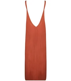 Clearance Robe Longue Palma De Mallorca Terracotta Femme Robes