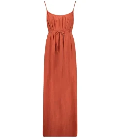 Hot Robe Plissee Palm Beach Terracotta Femme Robes